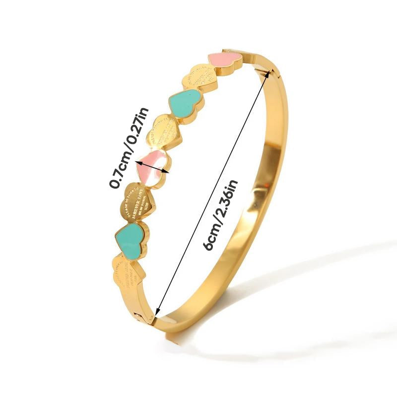 Bracelet d'Amour en Acier Titane Tendance et Anti-Faible