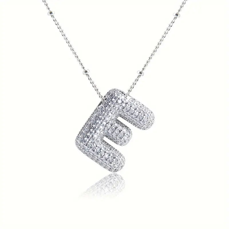 Collier Pendentif en Diamant avec Alphabet