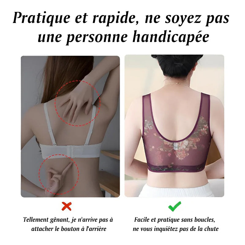 Soutien-gorge confortable en dentelle sans boutons