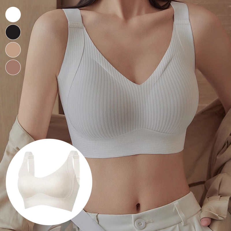 Soutien-gorge sans armatures ajustable à quatre boutons pour femme