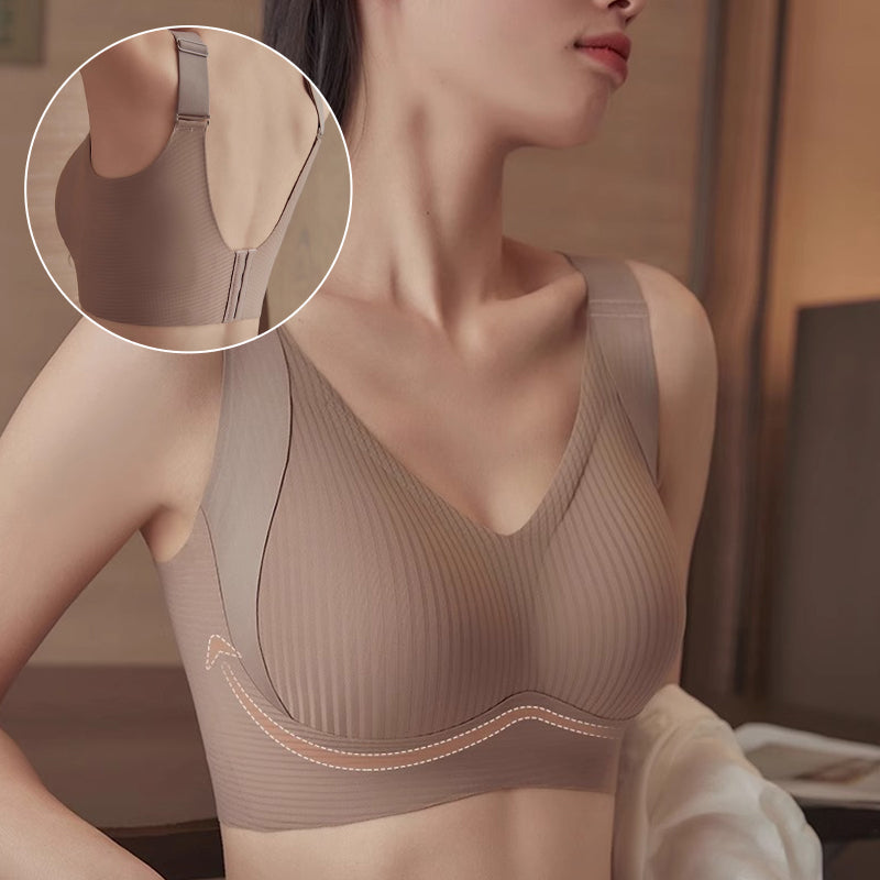 Soutien-gorge sans armatures ajustable à quatre boutons pour femme