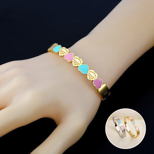 Bracelet d'Amour en Acier Titane Tendance et Anti-Faible