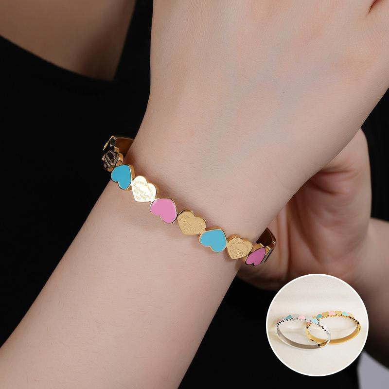 Bracelet d'Amour en Acier Titane Tendance et Anti-Faible