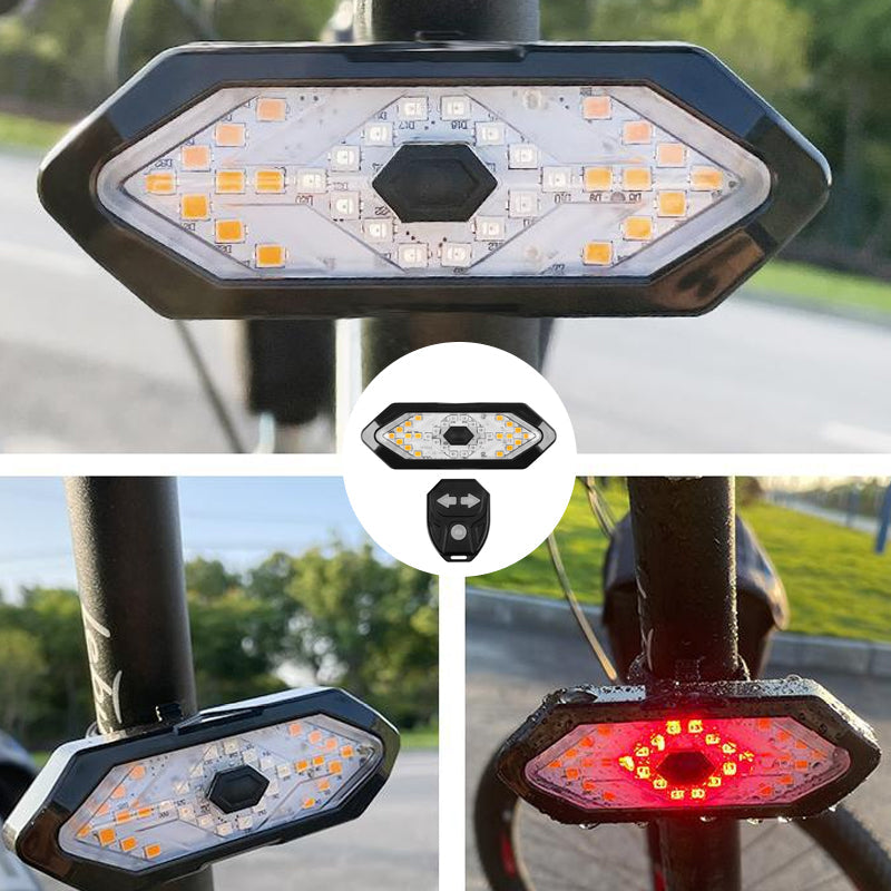 Feu arrière de vélo télécommandé sans fil à LED