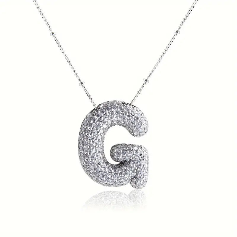 Collier Pendentif en Diamant avec Alphabet