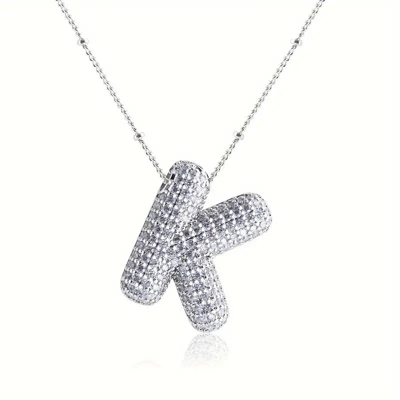 Collier Pendentif en Diamant avec Alphabet