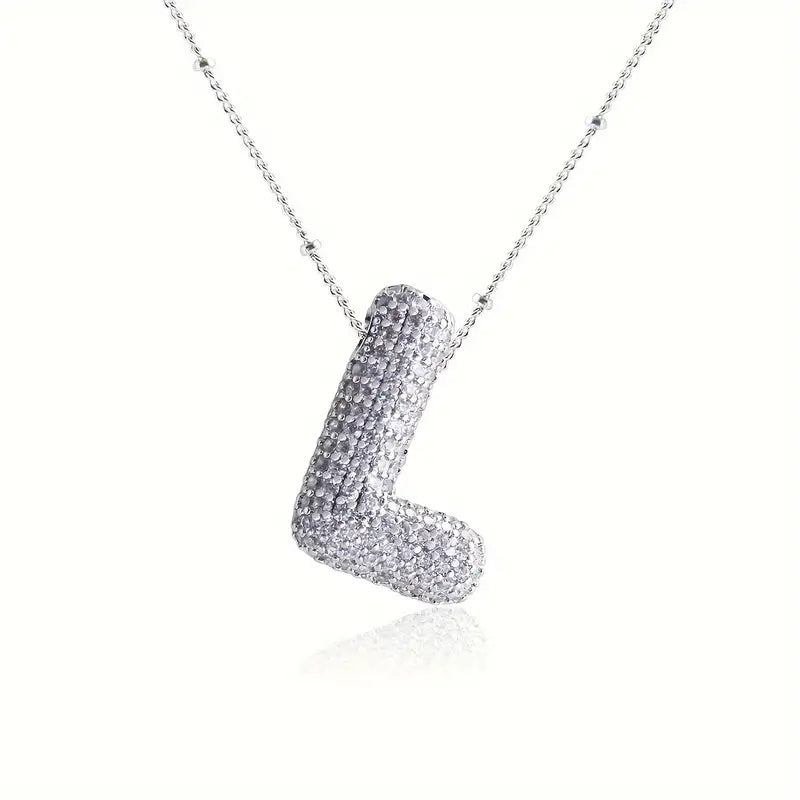 Collier Pendentif en Diamant avec Alphabet