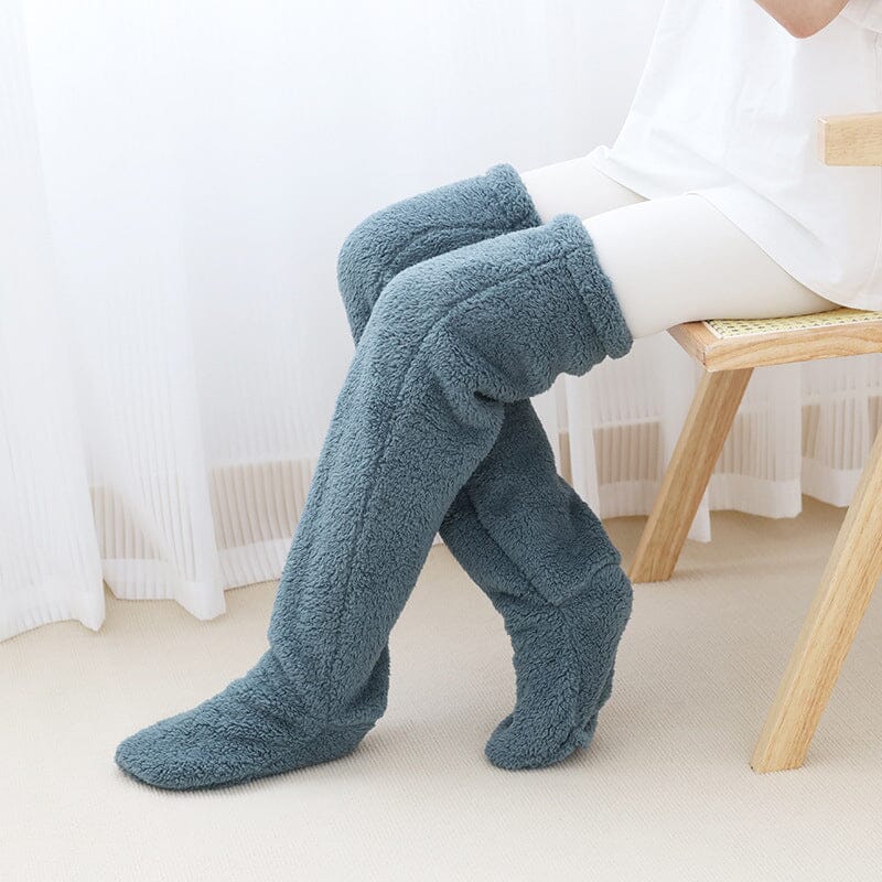 Chaussettes chauffantes aux genoux