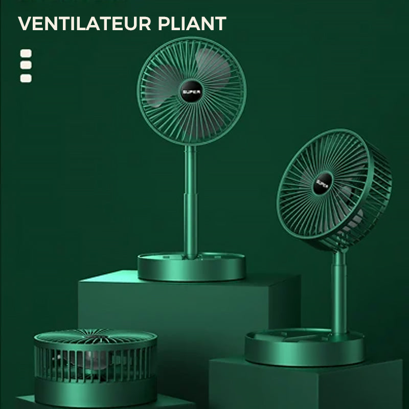 Ventilateur électrique silencieux pliable USB de bureau