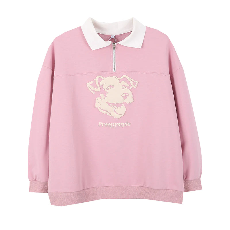 Sweat-shirt tête de chien