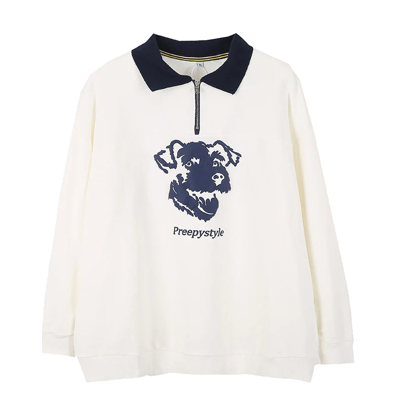 Sweat-shirt tête de chien