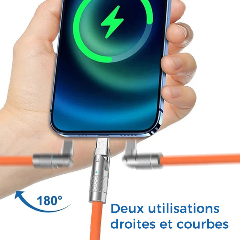 Câble de Charge Rapide Rotatif à 180°