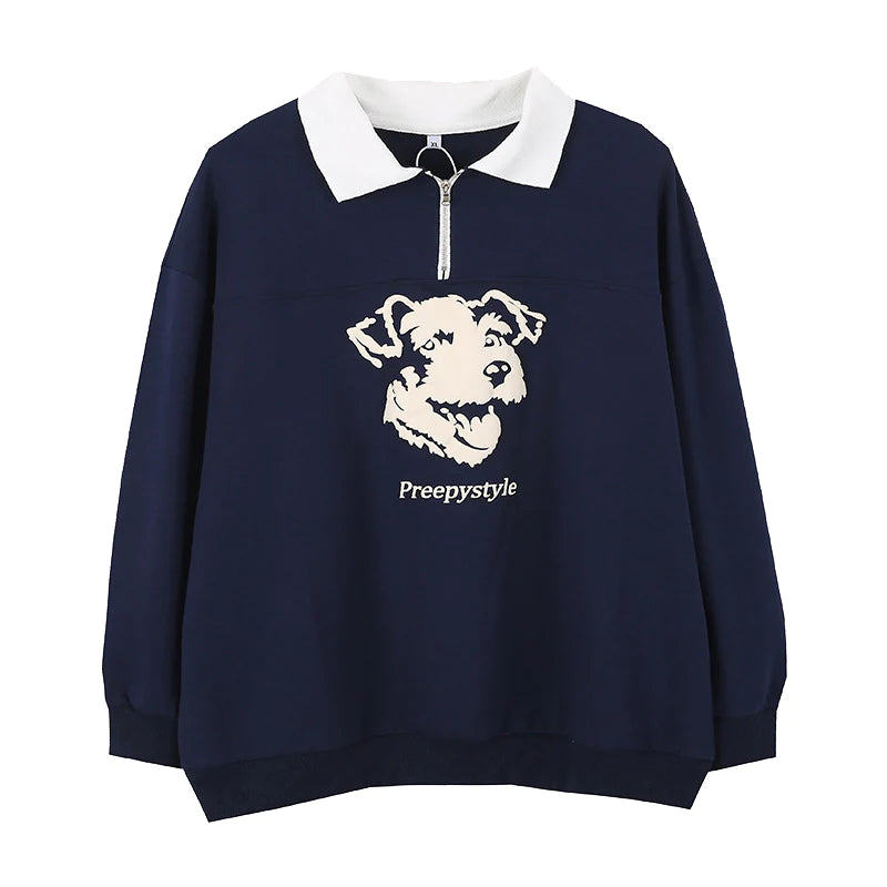 Sweat-shirt tête de chien