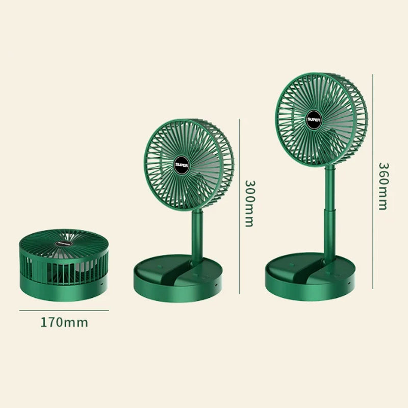 Ventilateur électrique silencieux pliable USB de bureau