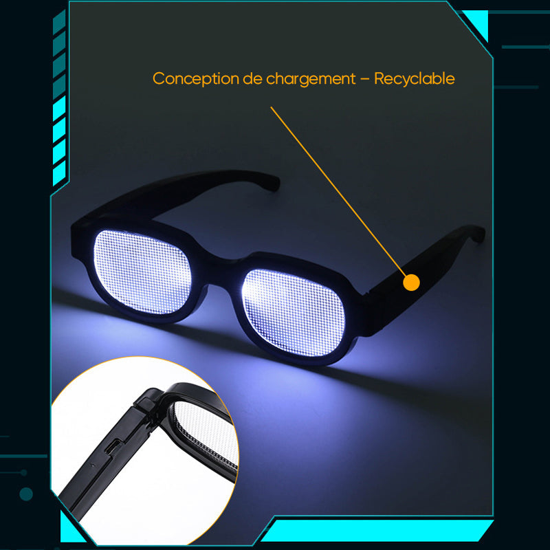 Lunettes lumineuses LED