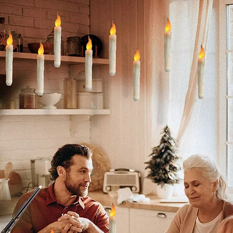 Bougies flottantes fantaisie avec télécommande à baguette