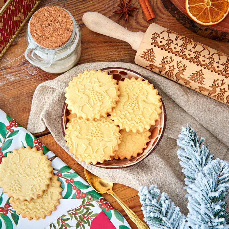 🍪Épingles à rouler en bois de Noël