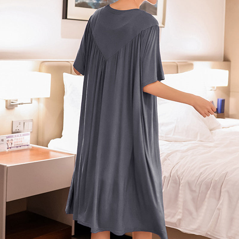 Robe de pyjama ample à manches courtes super douce et confortable