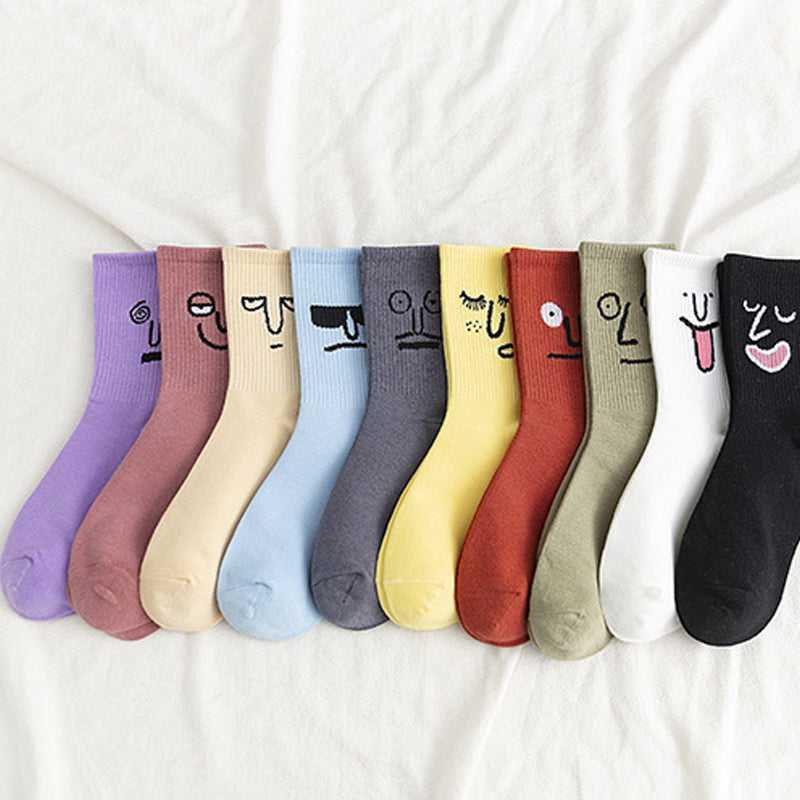 Chaussettes drôles d’expression faciale