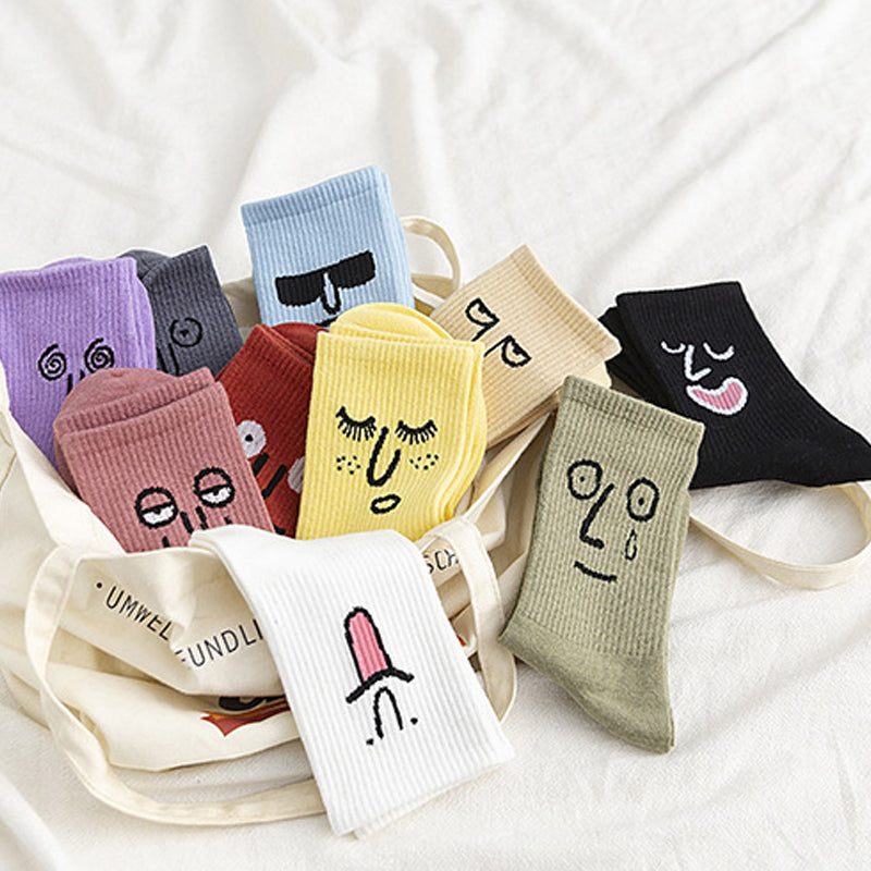 Chaussettes drôles d’expression faciale