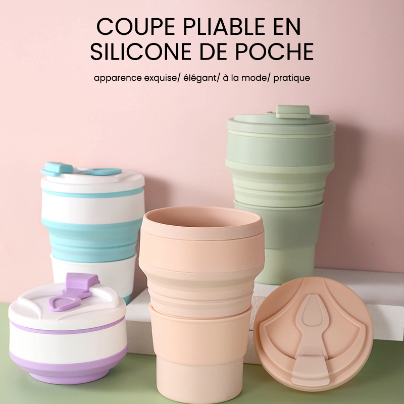 Coupe Pliable en Silicone de Poche