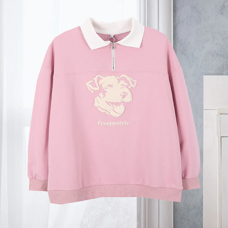 Sweat-shirt tête de chien