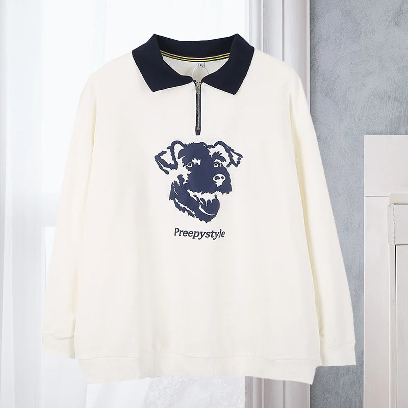 Sweat-shirt tête de chien