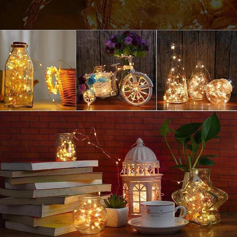 LED Bouteille De Vin Lumières Liège Veilleuse DIY Décor Ascenseur - 5/10PCS