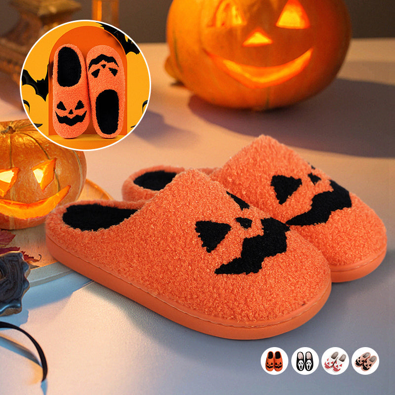 Chaussons d'Halloween en coton avec citrouille