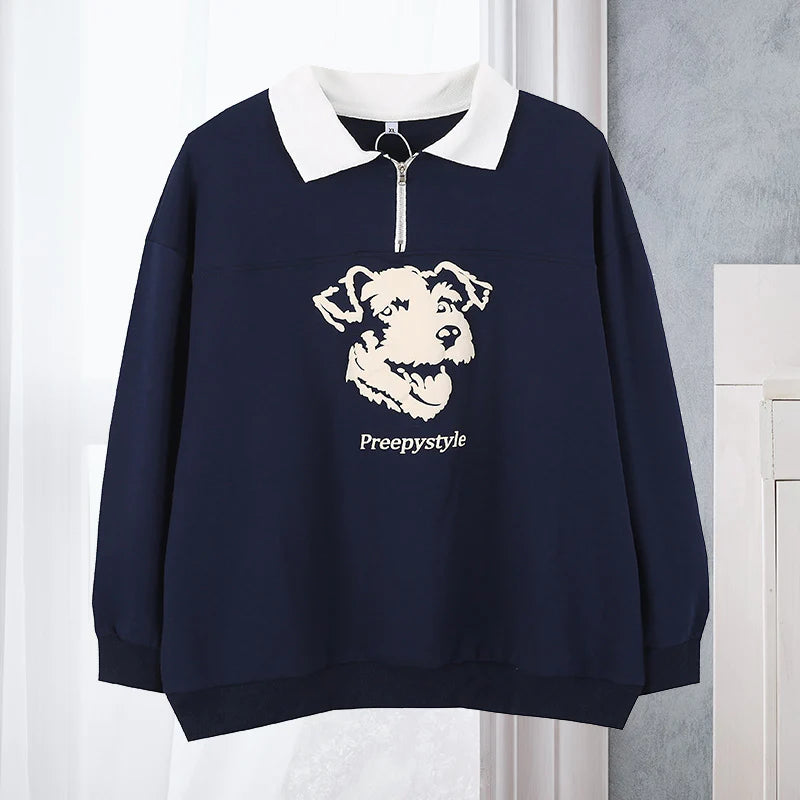 Sweat-shirt tête de chien