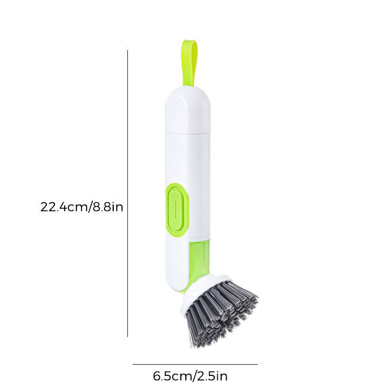 Brosse de nettoyage multifonctionnelle à long manche remplie de liquide