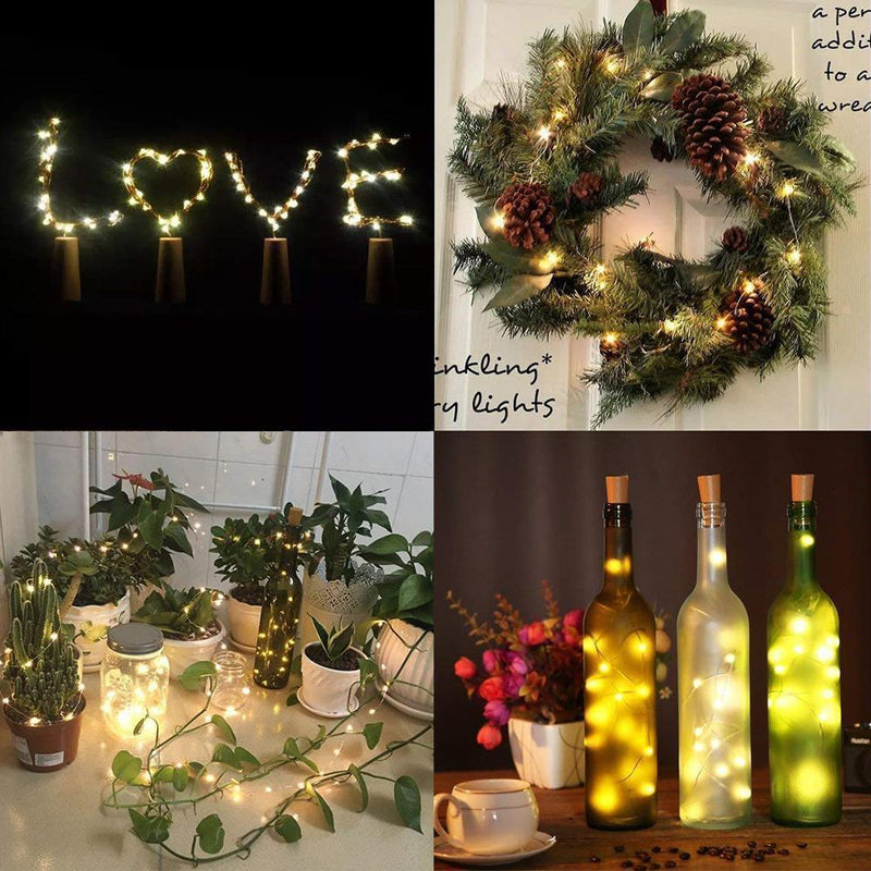 LED Bouteille De Vin Lumières Liège Veilleuse DIY Décor Ascenseur - 5/10PCS