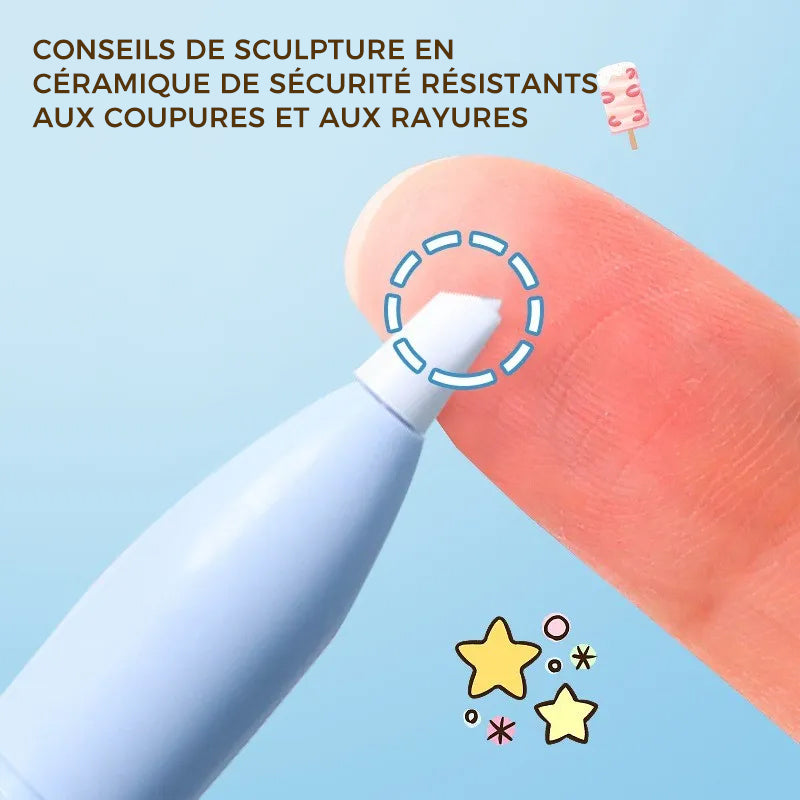 Mini ciseaux à stylo pliant couteau à graver pour enfants