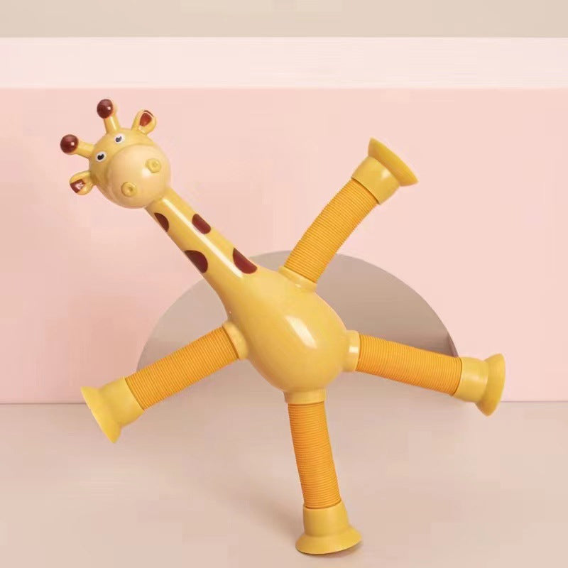 Jouet girafe à ventouse télescopique