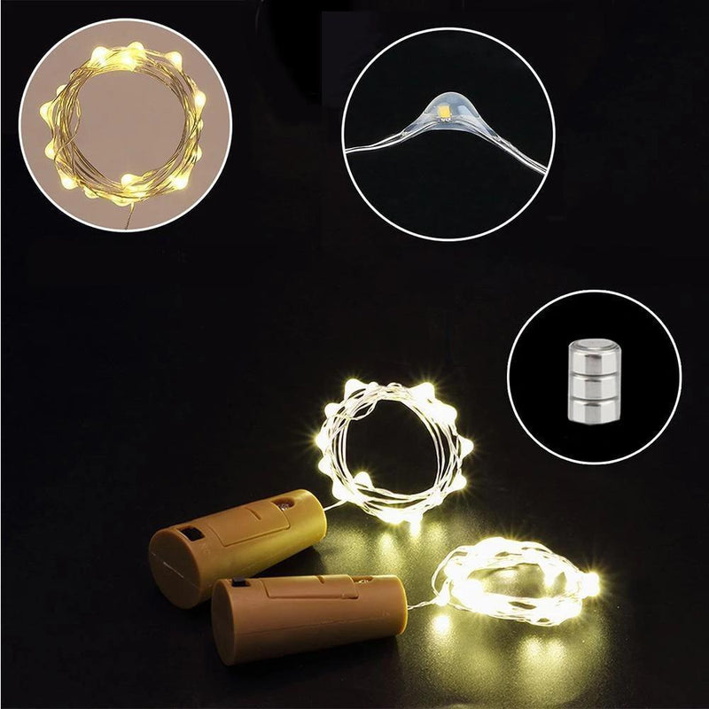 LED Bouteille De Vin Lumières Liège Veilleuse DIY Décor Ascenseur - 5/10PCS