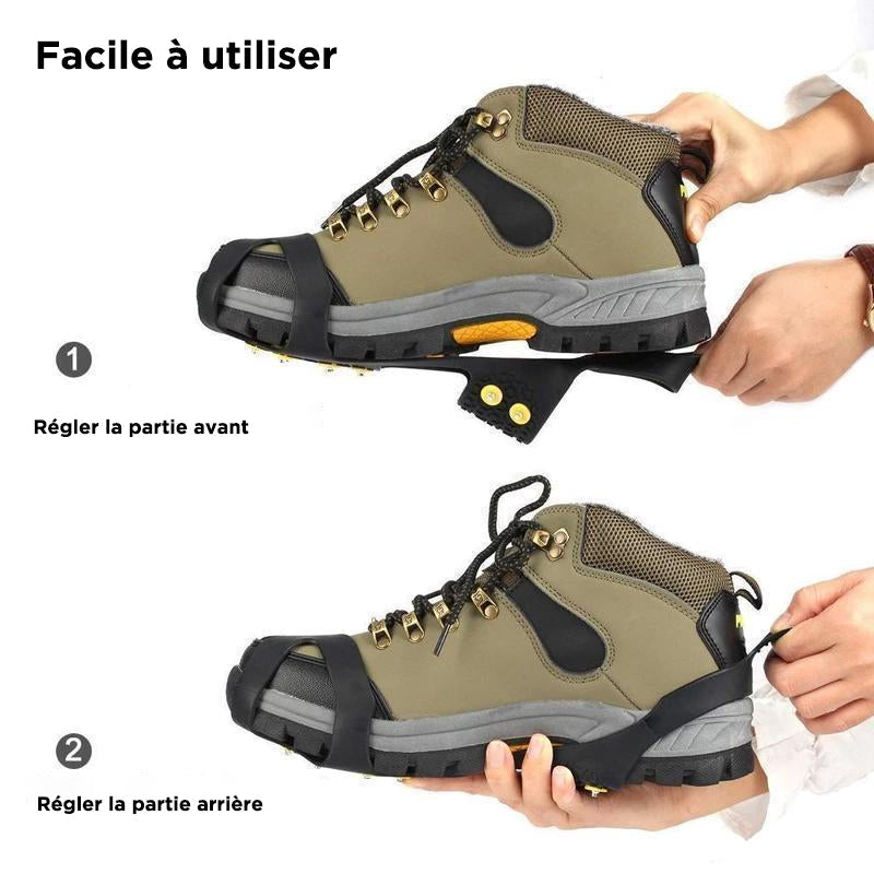 Nouveaux Crampons de Traction Neige Glacée Poignées Antidérapantes en Silicone