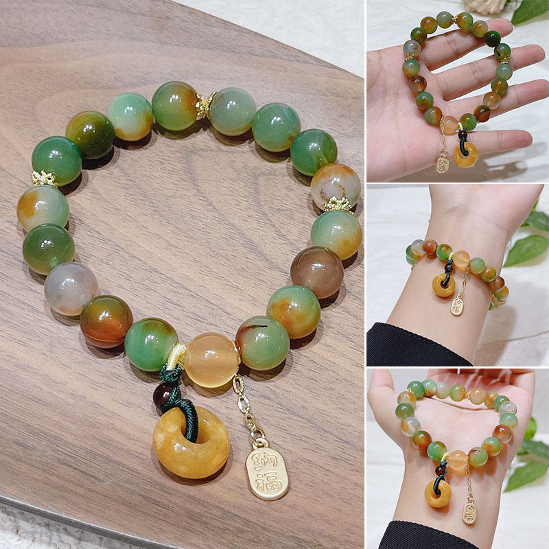 Bracelet en agate colorée naturelle