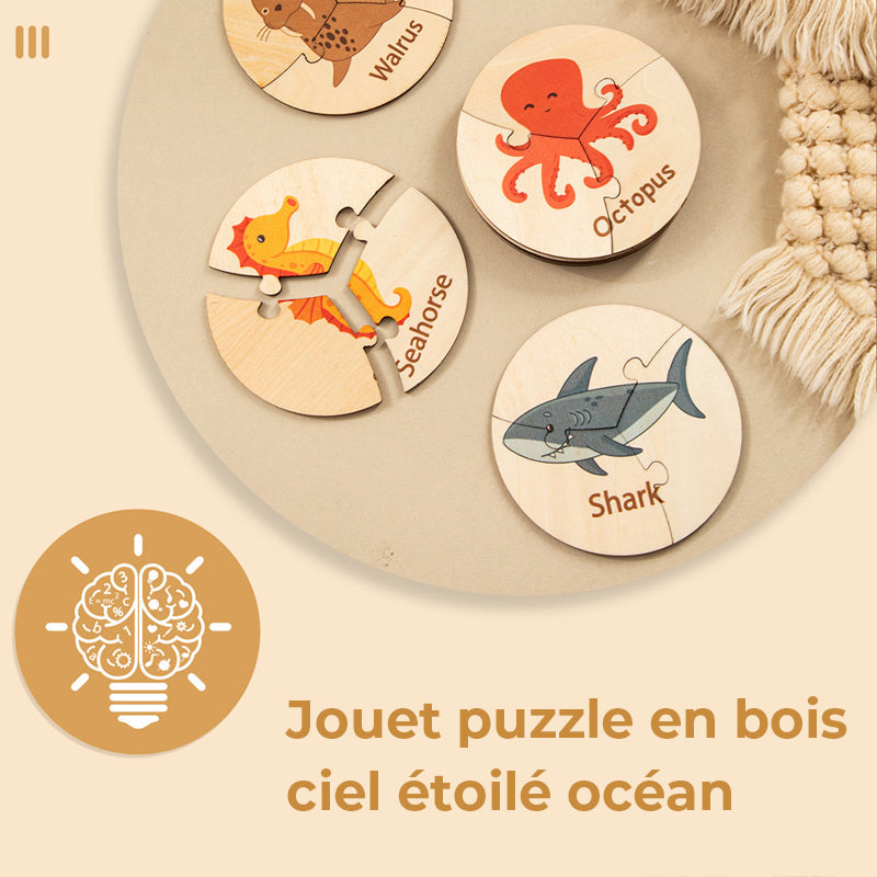 Puzzles en bois Jouets sensoriels pour enfants en bas âge